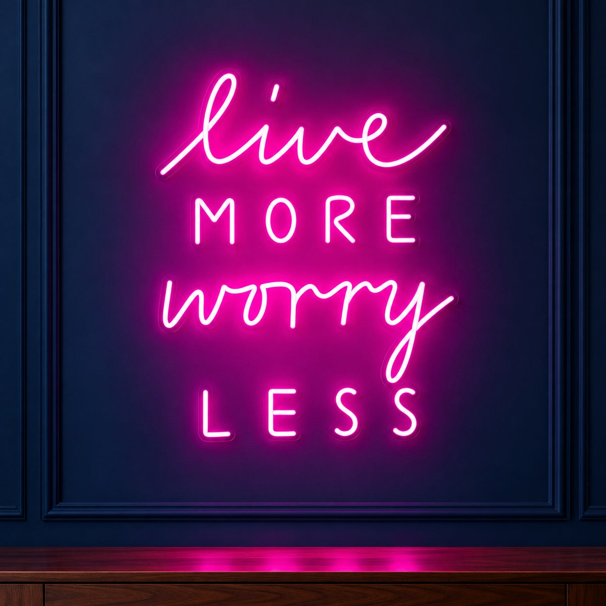 Live More Worry Less LED Neon Sign - product hero