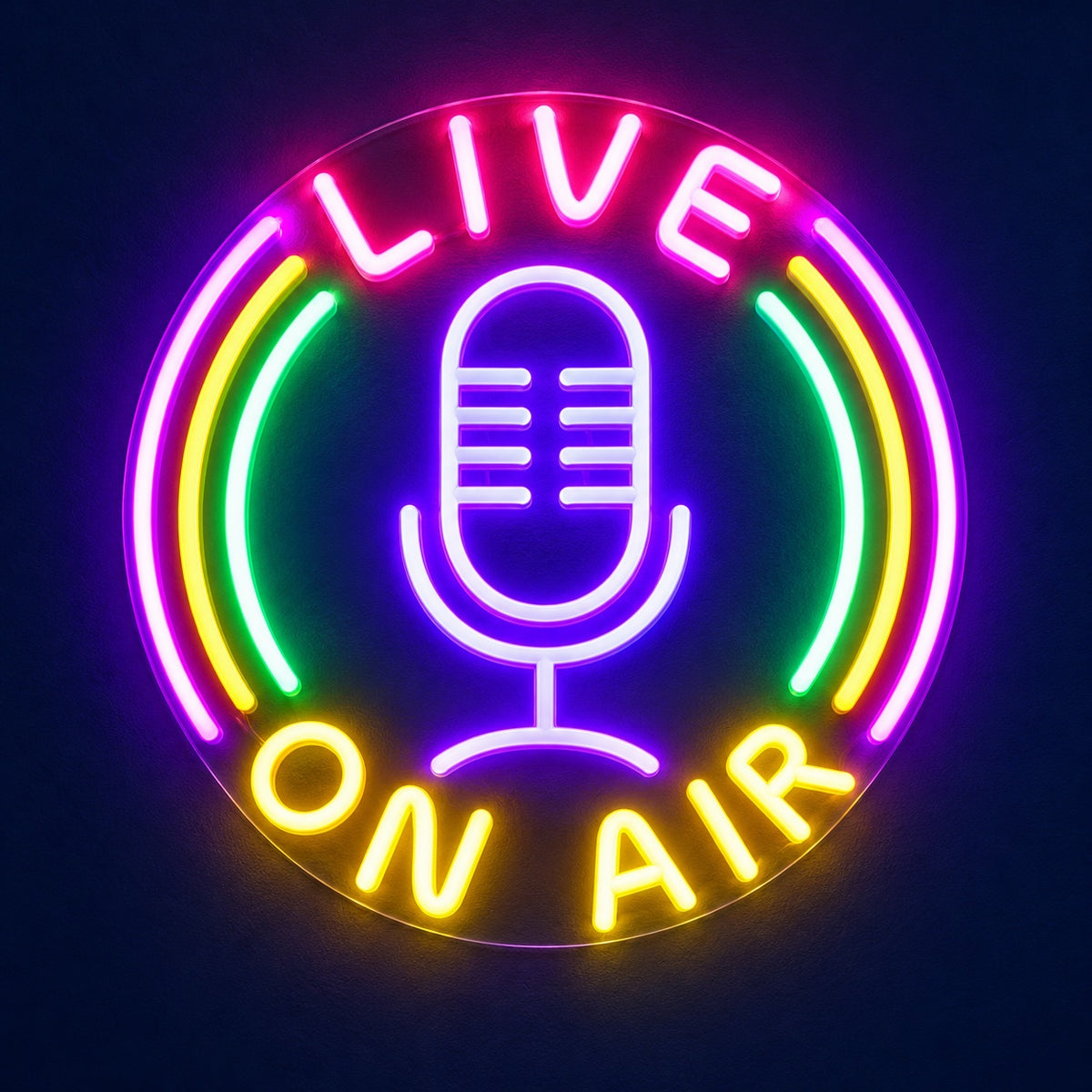 Live On Air Microphone LED Neon Sign - product hero