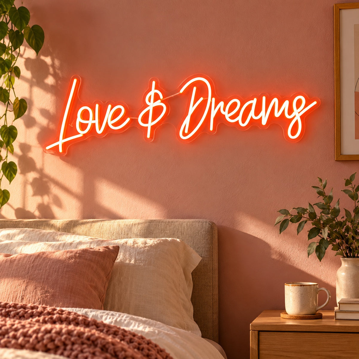 Love & Dreams LED Neon Sign - lifestyle view