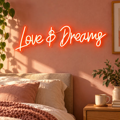 Love & Dreams LED Neon Sign - lifestyle view
