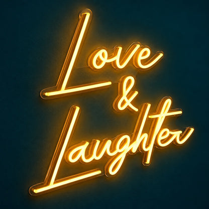 Love & Laughter LED Neon Sign - product hero