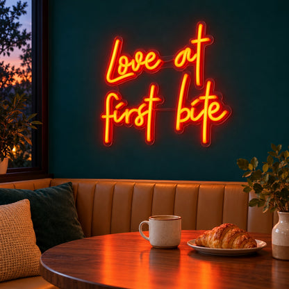 Love At First Bite LED Neon Sign - advertising view