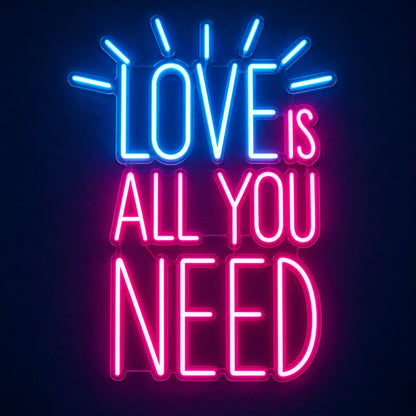 Love Is All You Need LED Neon Sign - product hero