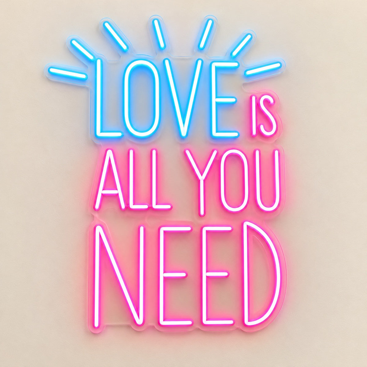 Love Is All You Need LED Neon Sign - natural light view