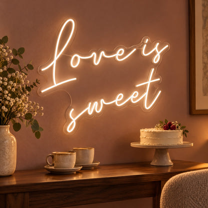 Love Is Sweet LED Neon Sign - advertising view