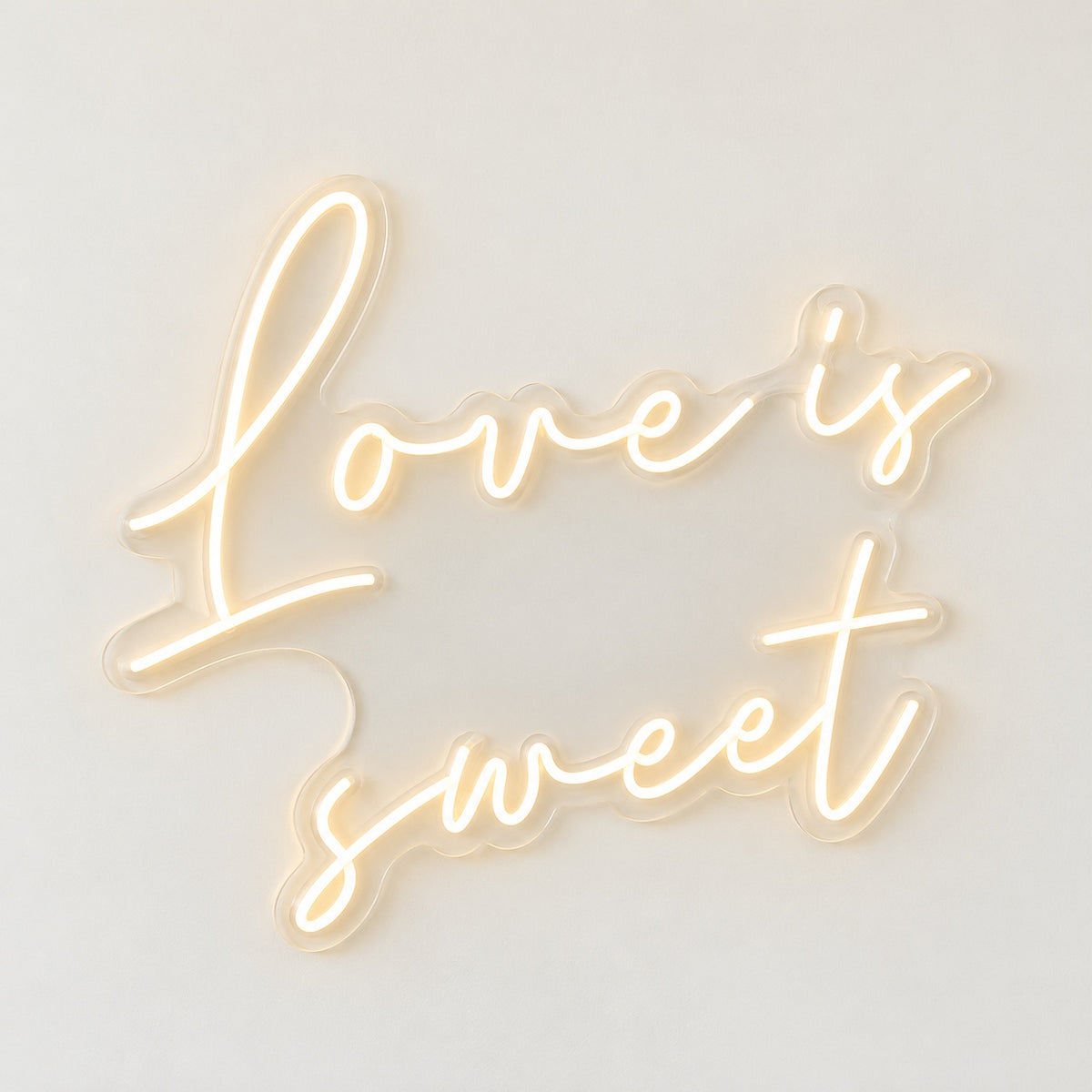 Love Is Sweet LED Neon Sign - natural light view