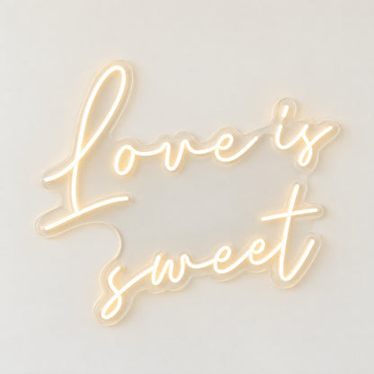 Love Is Sweet LED Neon Sign - natural light view