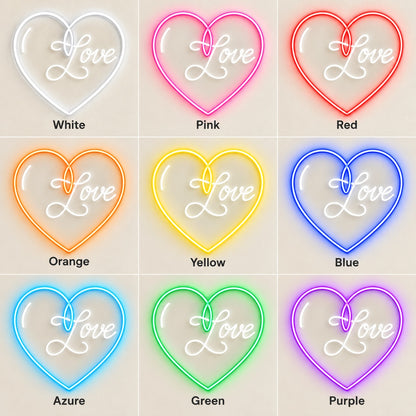 Love LED Neon Sign - nine-color grid