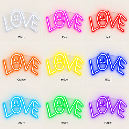 Love LED Neon Sign - nine-color grid