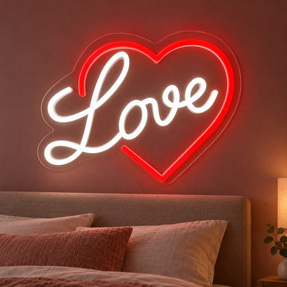 Love LED Neon Sign - advertising view