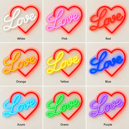 Love LED Neon Sign - nine-color grid