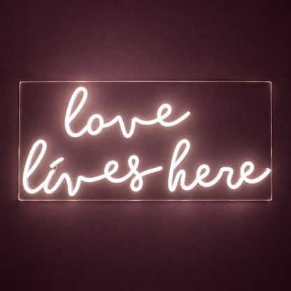 Love Lives Here LED Neon Sign - product hero