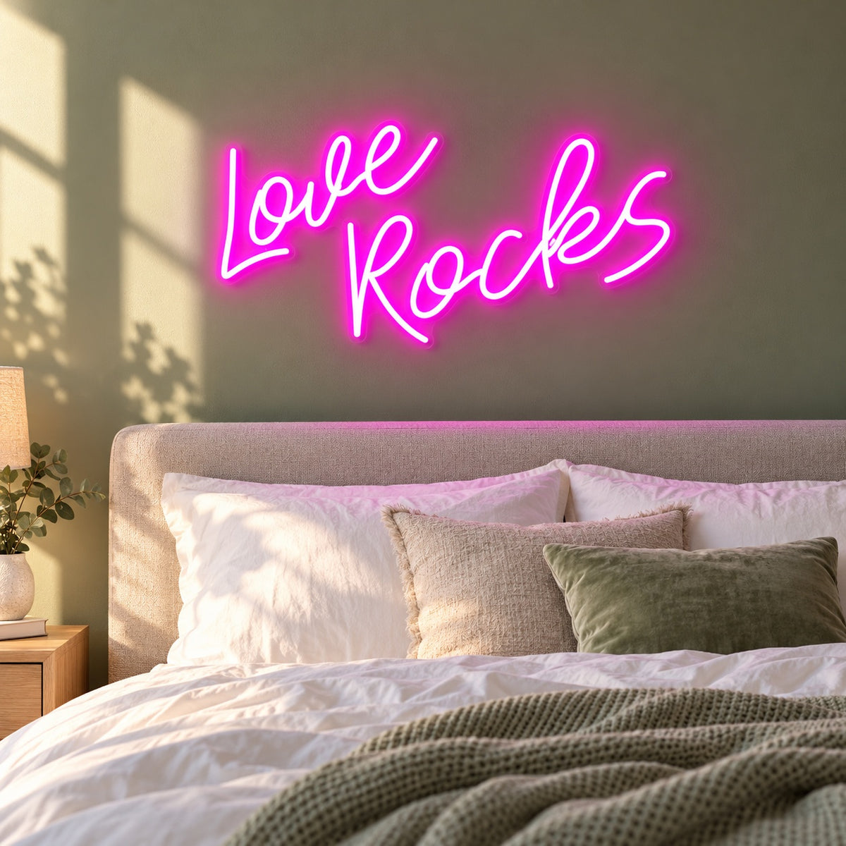 Love Rocks LED Neon Sign - lifestyle view