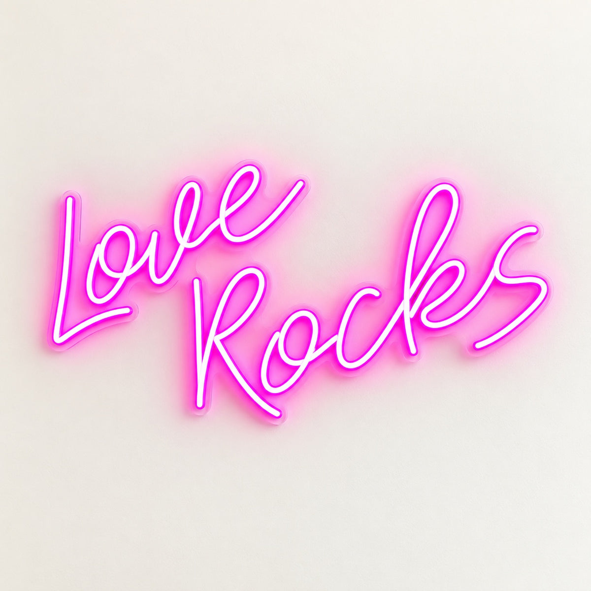 Love Rocks LED Neon Sign - natural light view
