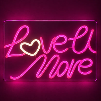 Love U More LED Neon Sign - product hero
