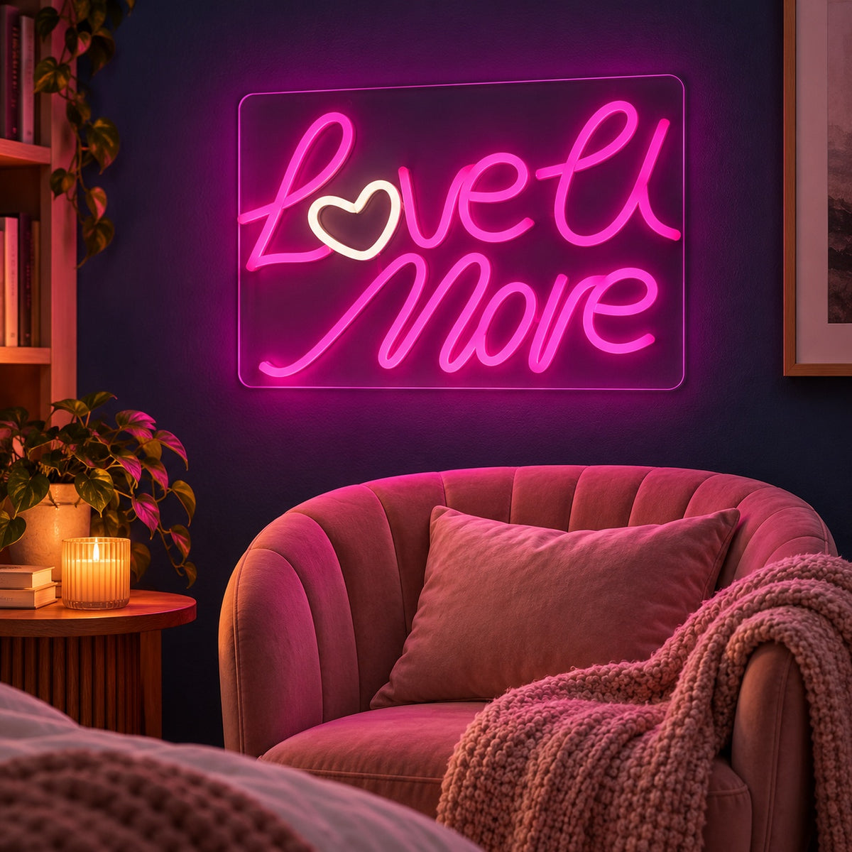 Love U More LED Neon Sign - advertising view
