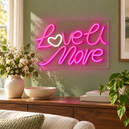 Love U More LED Neon Sign - lifestyle view