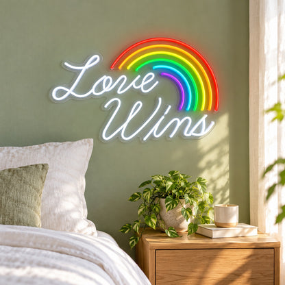 Love Wins LED Neon Sign - lifestyle view
