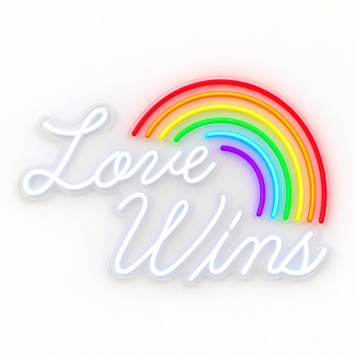 Love Wins LED Neon Sign - natural light view