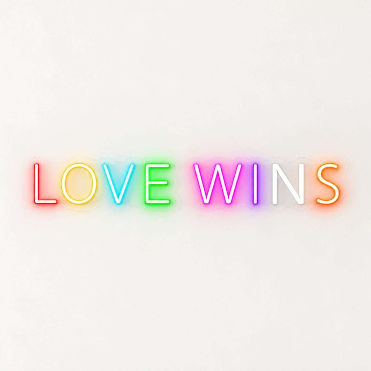 Love Wins LED Neon Sign - natural light view