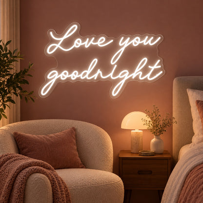 Love You Goodnight LED Neon Sign - advertising view