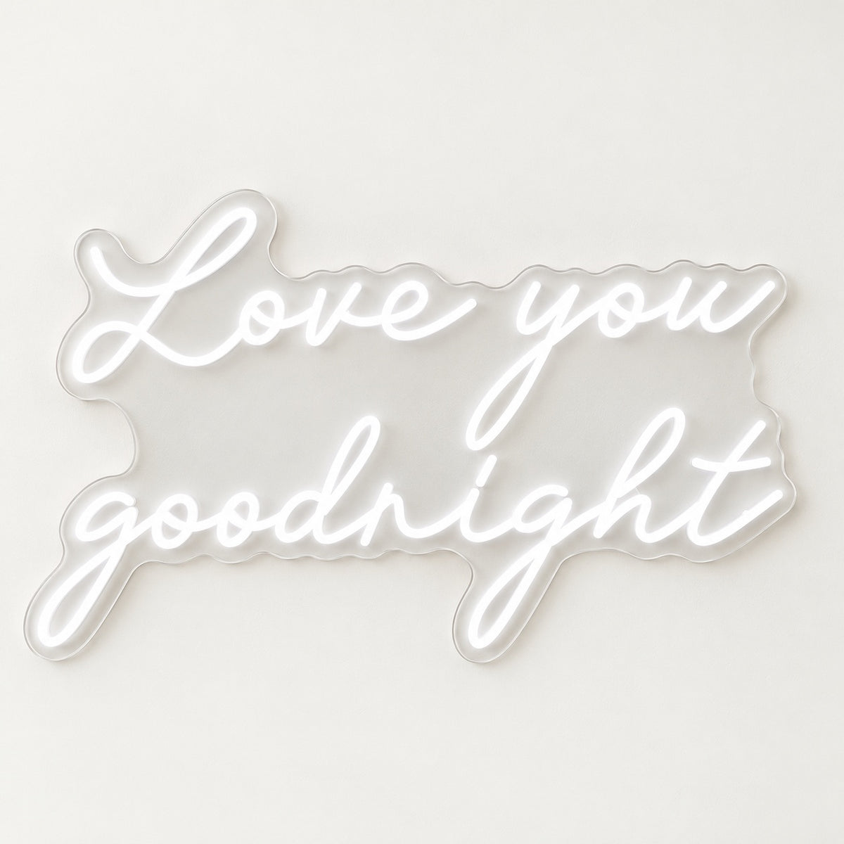 Love You Goodnight LED Neon Sign - natural light view
