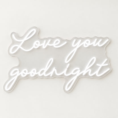 Love You Goodnight LED Neon Sign - natural light view
