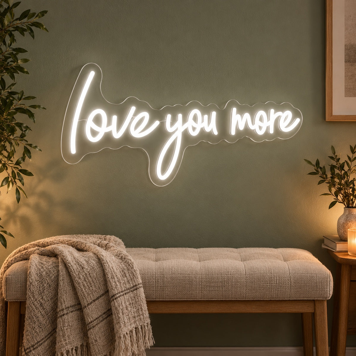 Love You More LED Neon Sign - advertising view