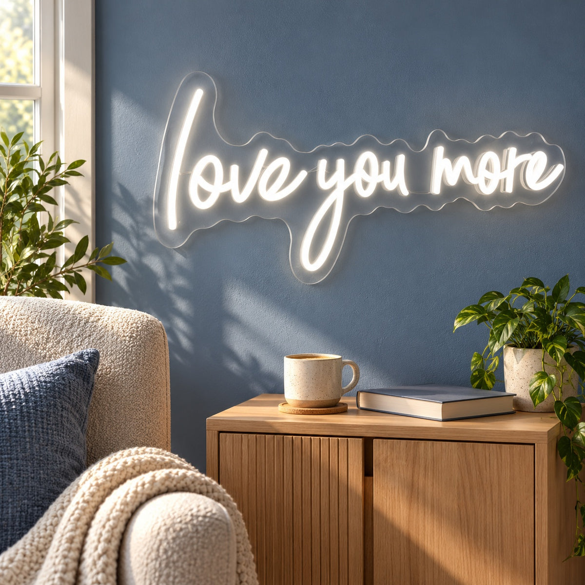 Love You More LED Neon Sign - lifestyle view