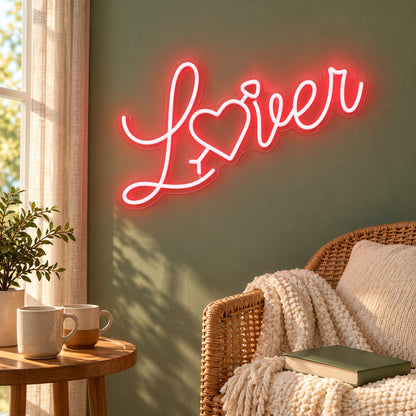 Lover LED Neon Sign - lifestyle view