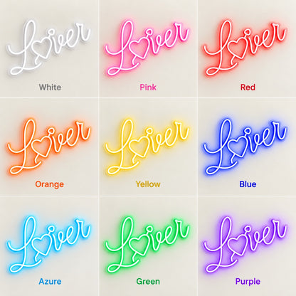 Lover LED Neon Sign - nine-color grid