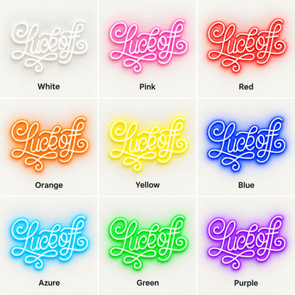 Luck Off LED Neon Sign - nine-color grid