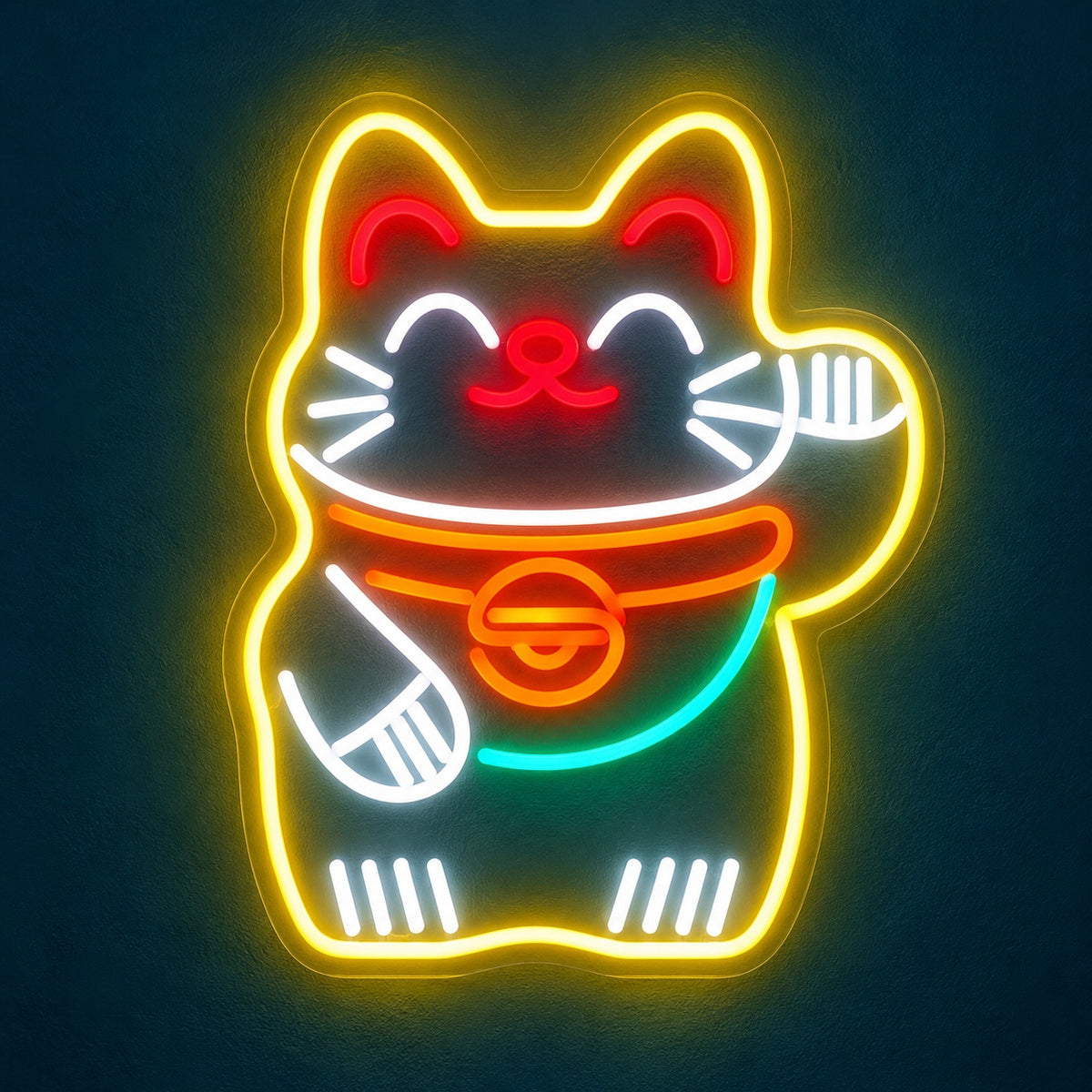 Lucky Beckoning Cat LED Neon Sign - product hero