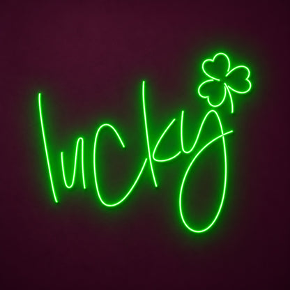 Lucky LED Neon Sign - product hero