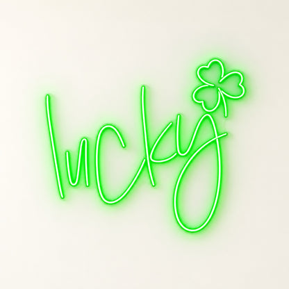Lucky LED Neon Sign - natural light view