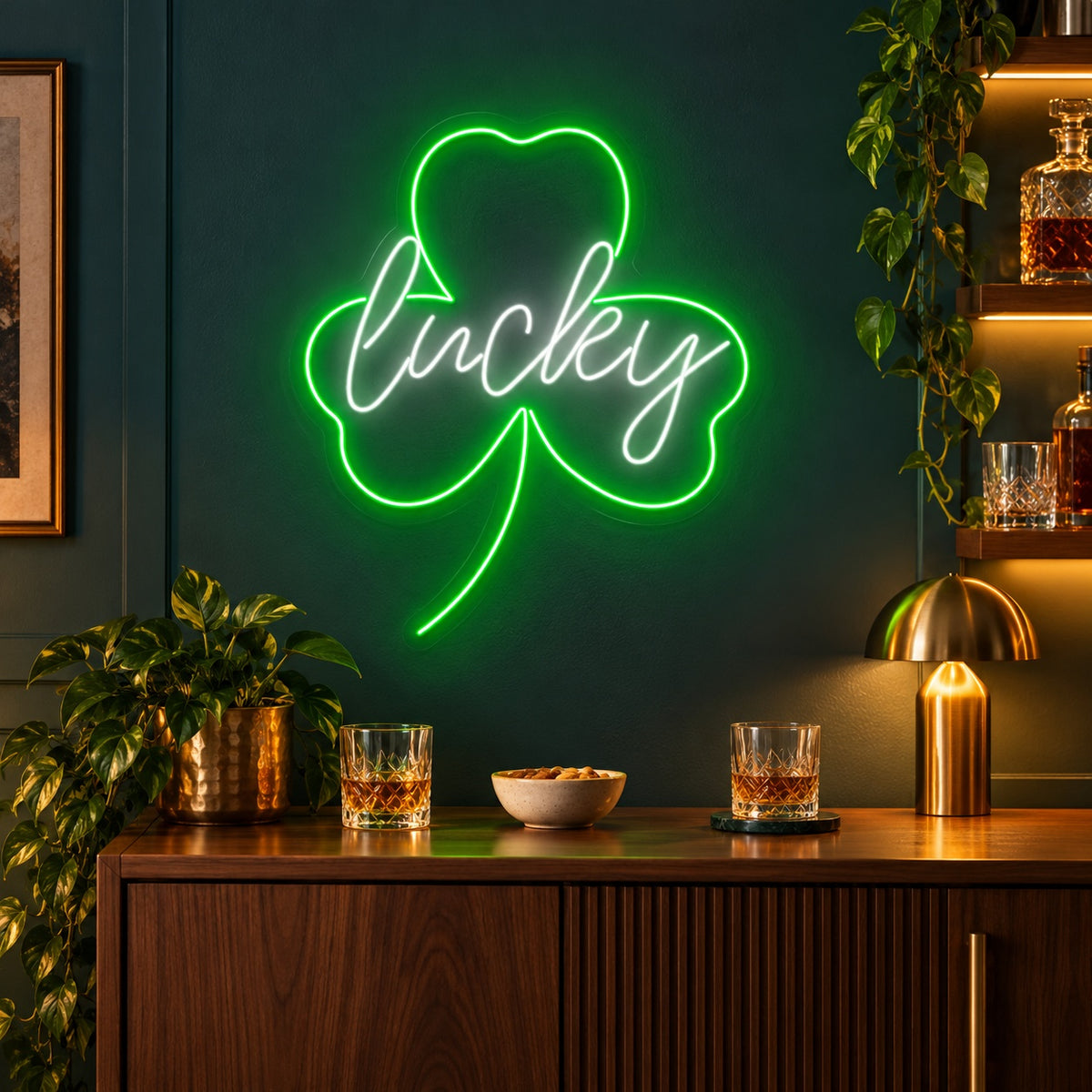 Lucky LED Neon Sign - advertising view