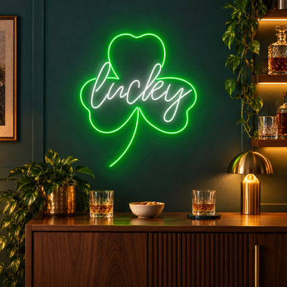 Lucky LED Neon Sign - advertising view