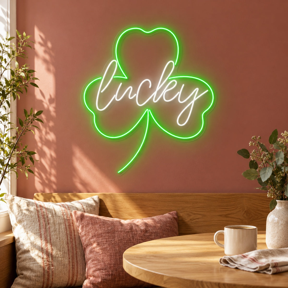 Lucky LED Neon Sign - lifestyle view