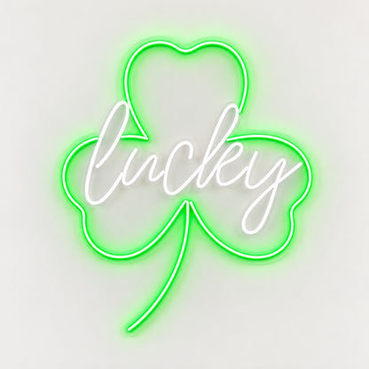 Lucky LED Neon Sign - natural light view