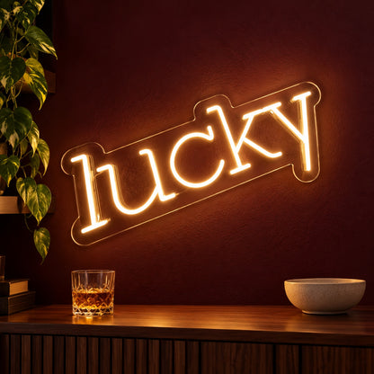 Lucky LED Neon Sign - advertising view