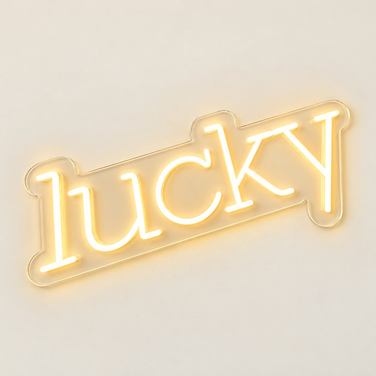 Lucky LED Neon Sign - natural light view
