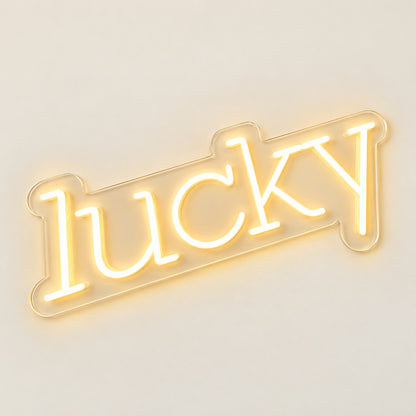 Lucky LED Neon Sign - natural light view