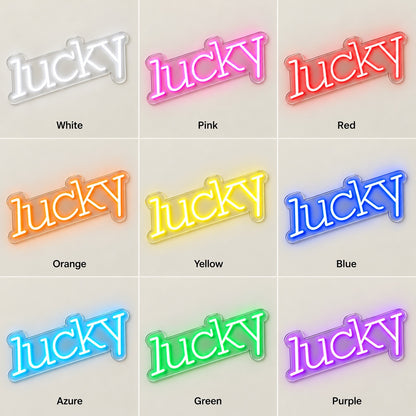 Lucky LED Neon Sign - nine-color grid