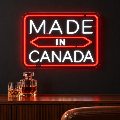 Made In Canada LED Neon Sign - advertising view