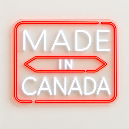 Made In Canada LED Neon Sign - natural light view