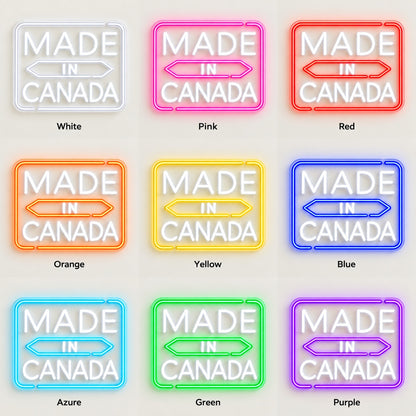 Made In Canada LED Neon Sign - nine-color grid