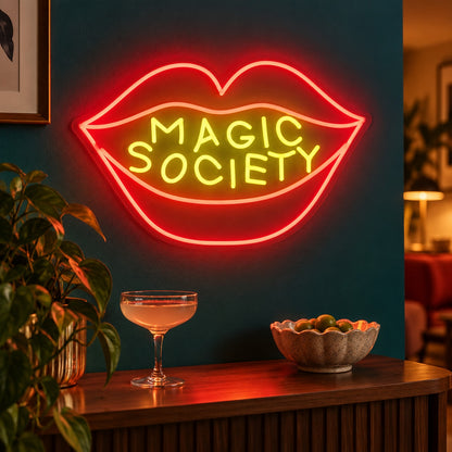 Magic Society LED Neon Sign - advertising view