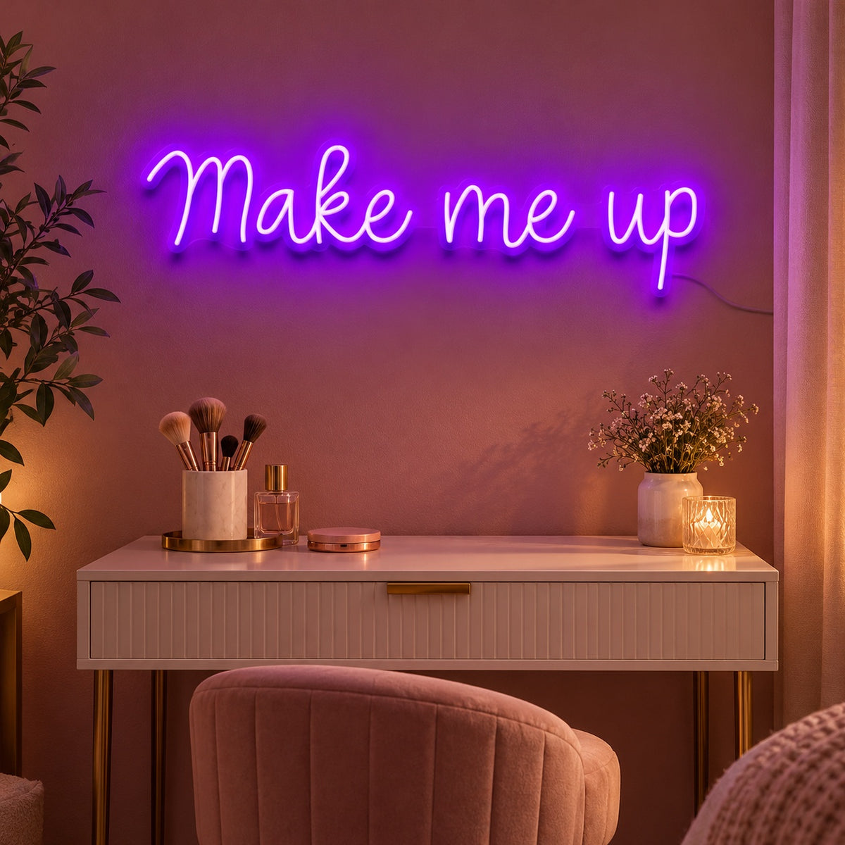 Make Me Up LED Neon Sign - advertising view
