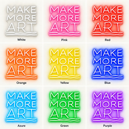 Make More Art LED Neon Sign - nine-color grid