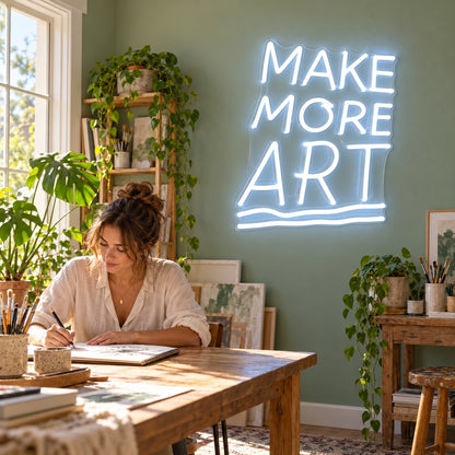 Make More Art LED Neon Sign - lifestyle view